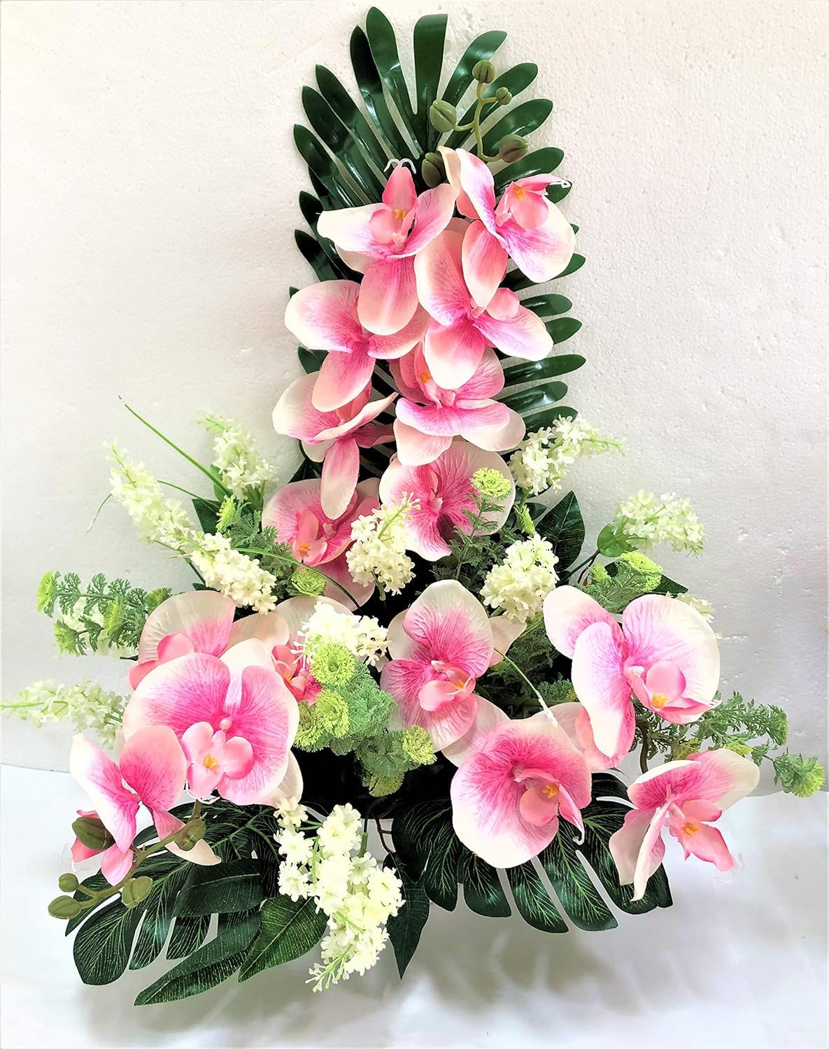 LBA Centre de Fleurs artificielles pour cimetière. Également pour Les églises. Spécial Jour de Tous Les Saints. Dimensions : 65 x 50 x 35 cm.