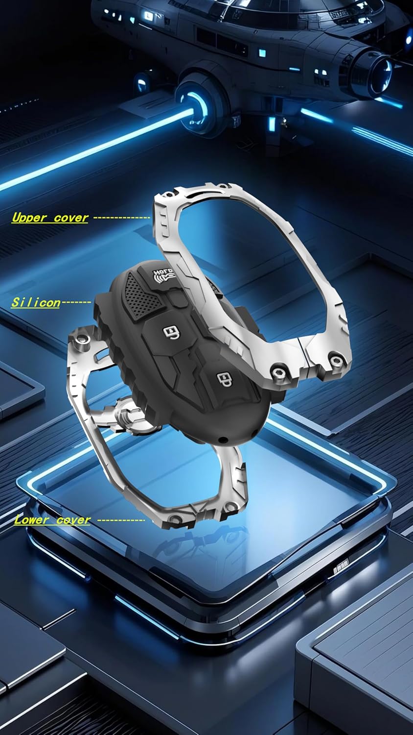 ヒュンダイキーフォブカバー、ヘビーカーキーケースプロテクター 2023 2024 2025 ヒュンダイ イオニク 6 Grandeu