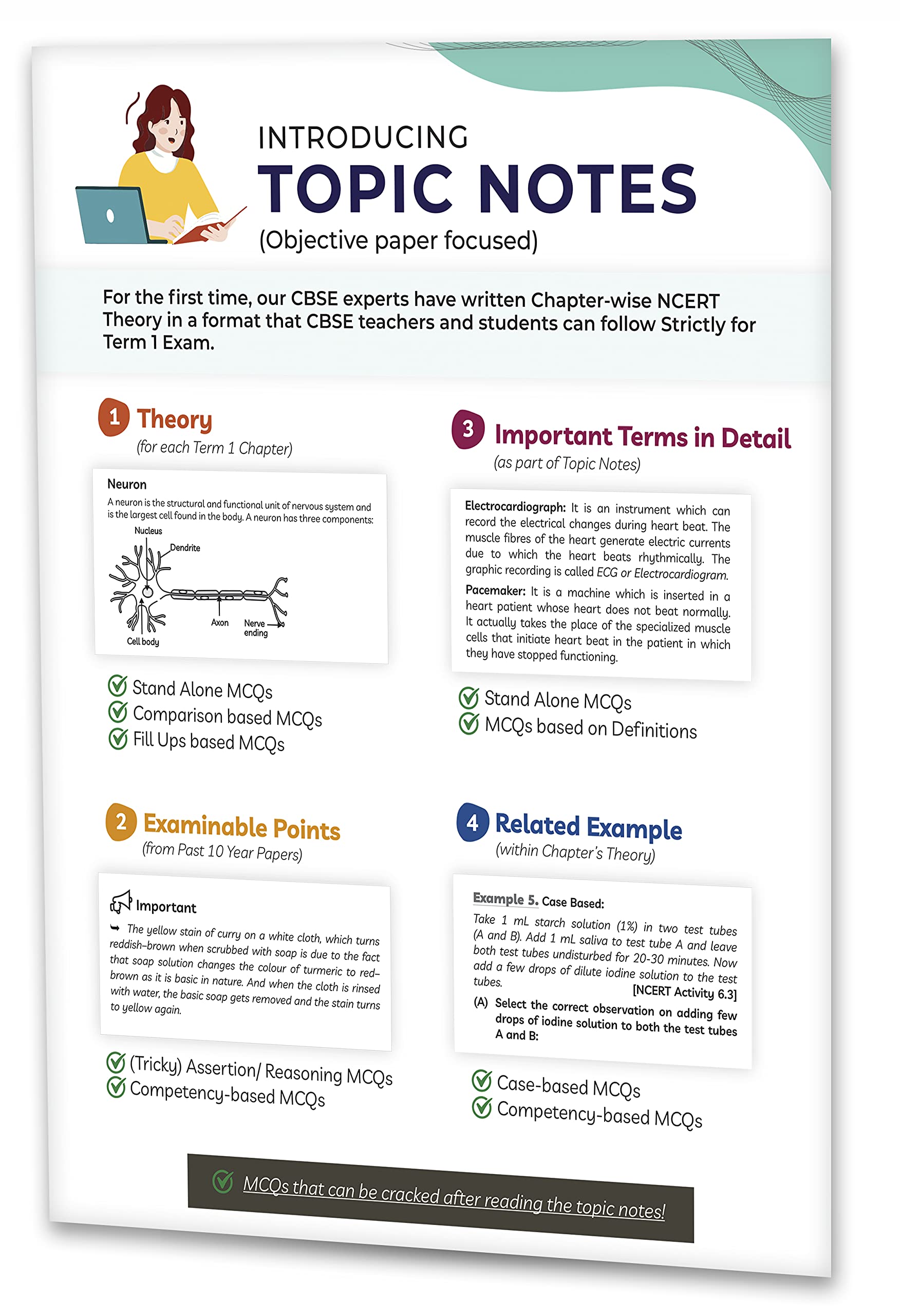 Educart TERM 1 SCIENCE MCQ Class 10 Question Bank Book 2022 (Based on New MCQs Type Introduced in 2nd Sep 2021 CBSE Sample Paper) EDUBOOK 1
