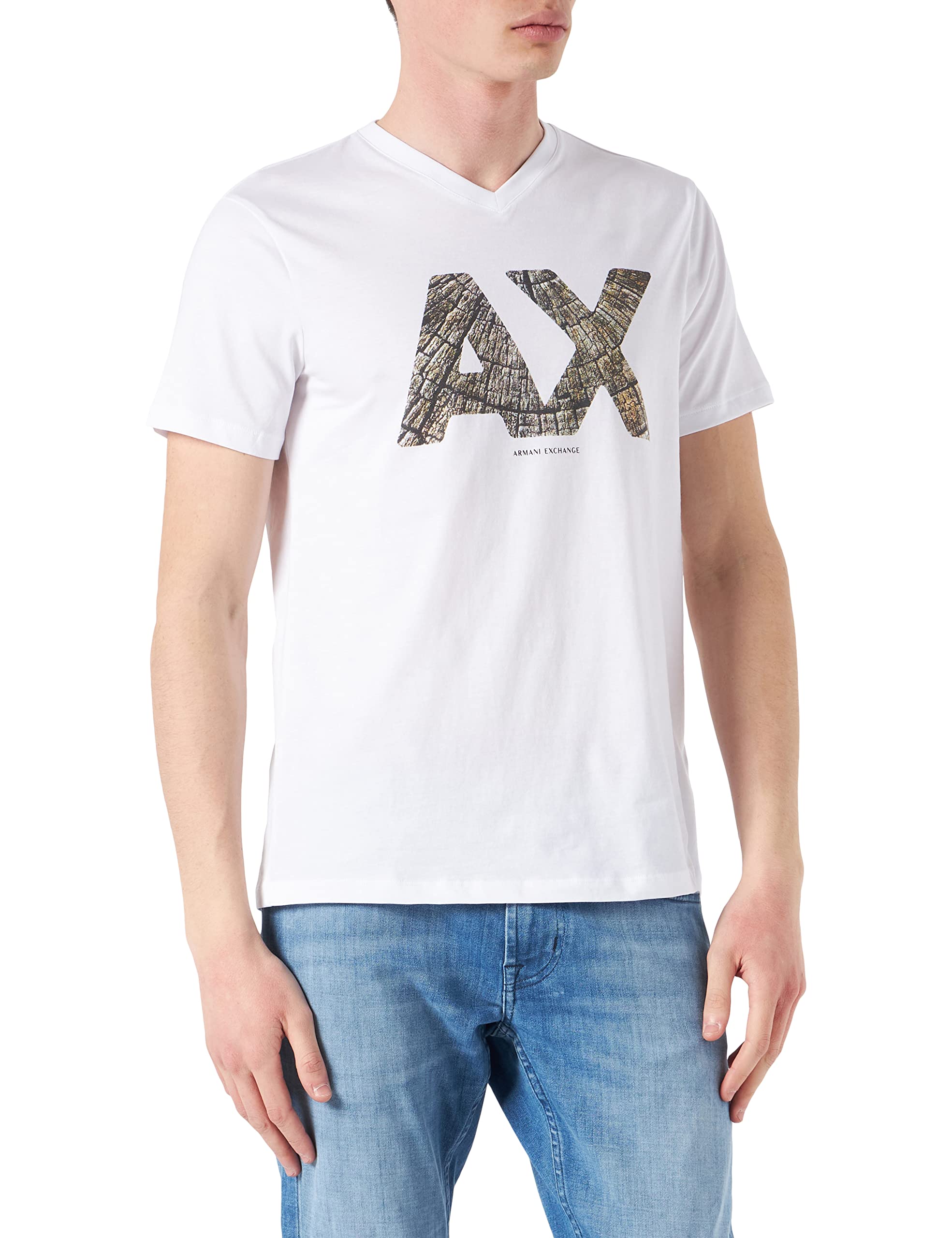 Armani Exchange Mens Big Ax Logo V Neck T Shirt Desertcart INDIA