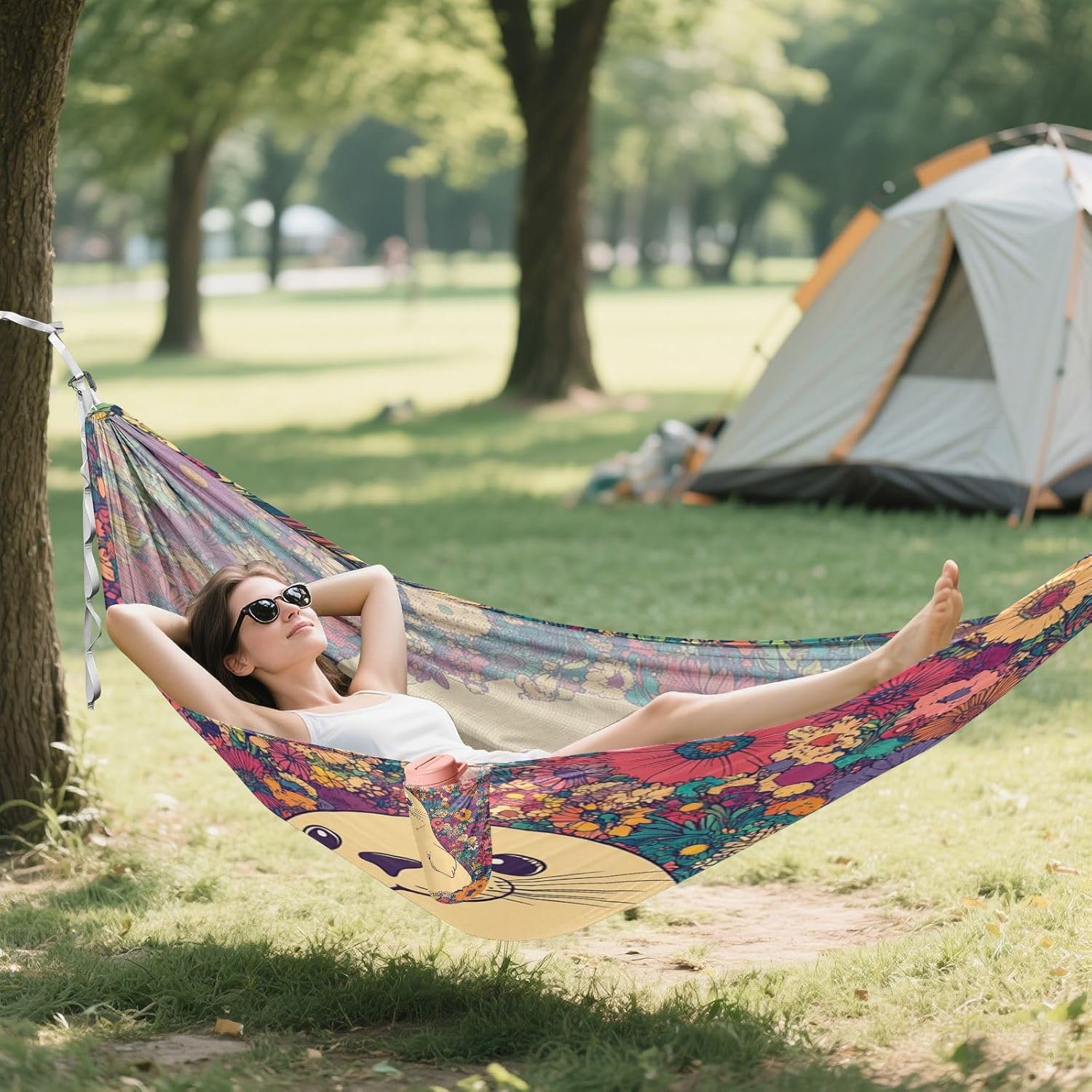 Funny Seal Camping Hammock Foldable Backyard Hammock for Camping & Hiking Essential