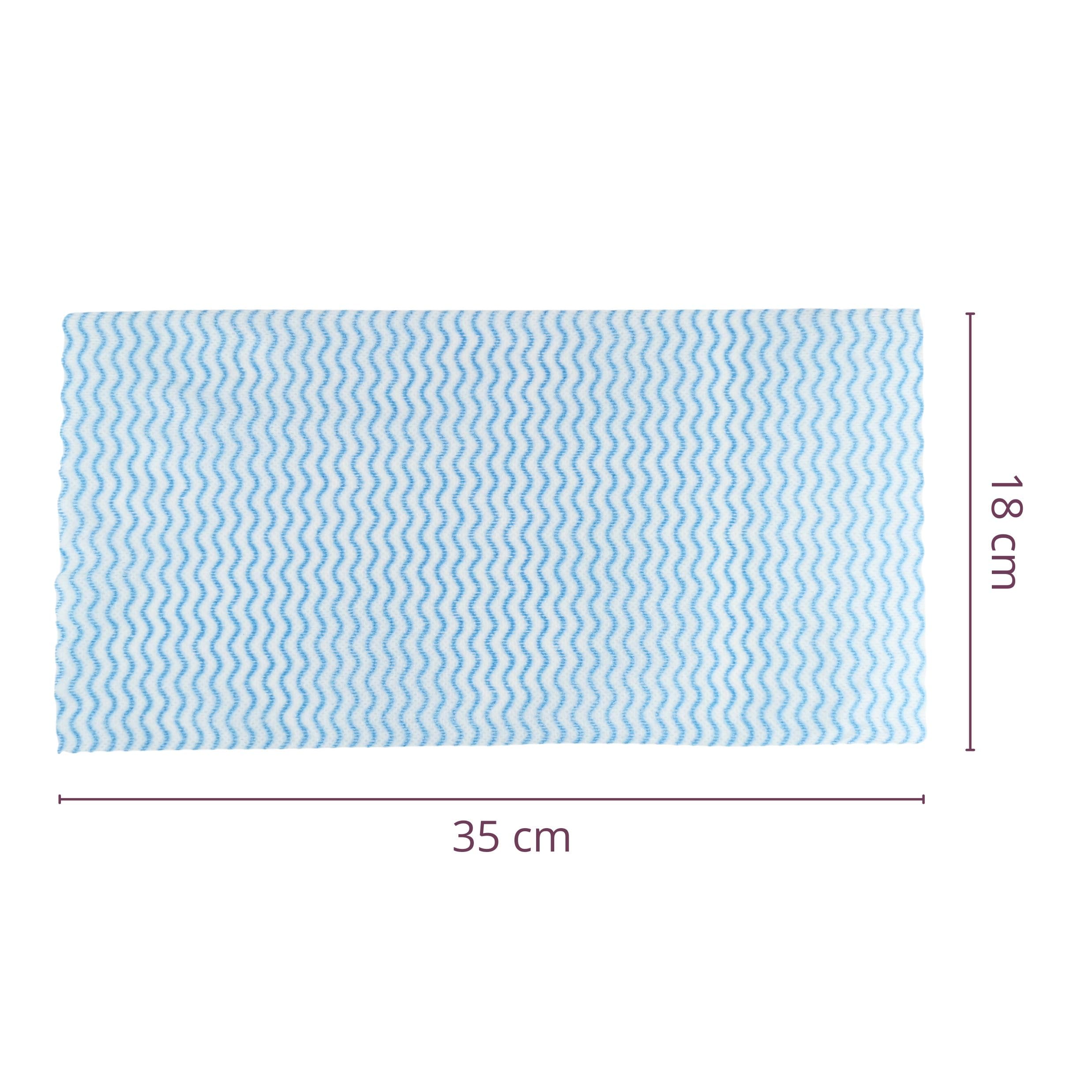 IDEA HOME Ściereczki na Rolce 2x100 sztuk – Niebieskie Ściereczki do Wycierania 8 x 35 cm – Uniwersalne Ściereczki w Rulonie do Kuchni, Sprzątania i Zastosowań Przemysłowych