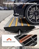 VEVOR Rampe de Seuil Hauteur 6,5 cm 3PCS Rampes Trottoir Caoutchouc Capacité Charge 15 T Rampe Accès Fauteuil Roulant Antidérapante Extensible pour Quai Chargement Garage Entrée Porte 122x40,5x6,5 cm - 8