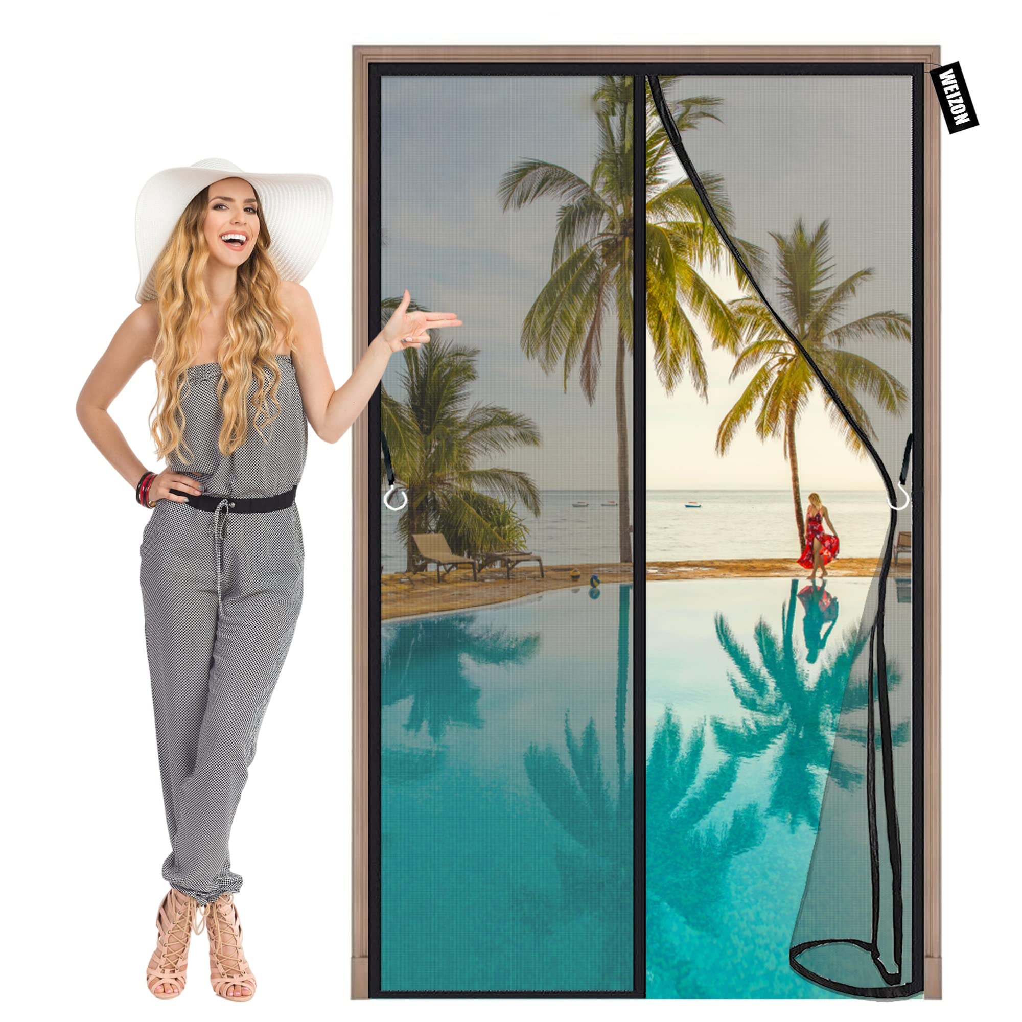 Moustiquaire fermeture automatique 65x190 pour porte et patio
