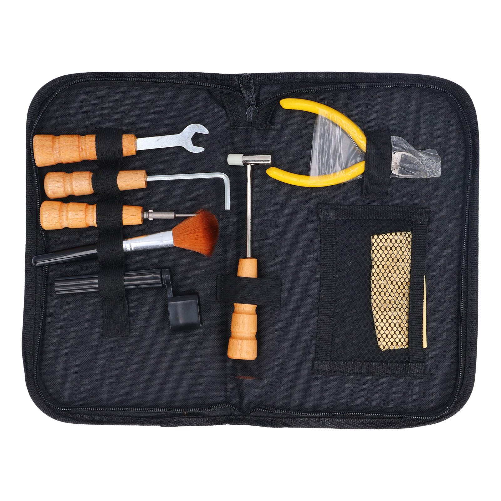 Kit D'outils de Changement de Cordes de Guitare,Kit de Réparation D'entretien pour Mandoline Basse ukulélé Banjo Polyvalent Compact