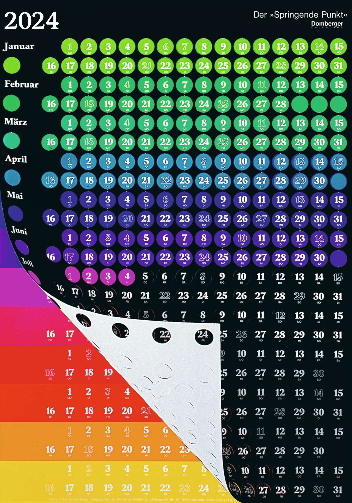 Der Springende Punkt schwarz 2024 57,5x81: Das Original