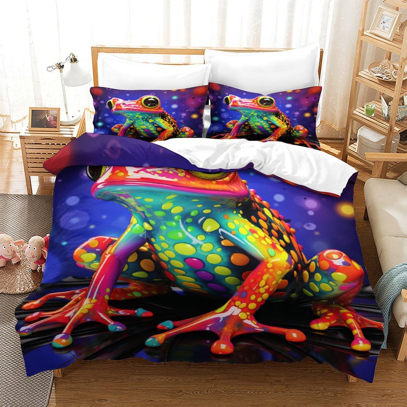 Housse de couette pour chambre d'enfant et adolescent parure de lit simple