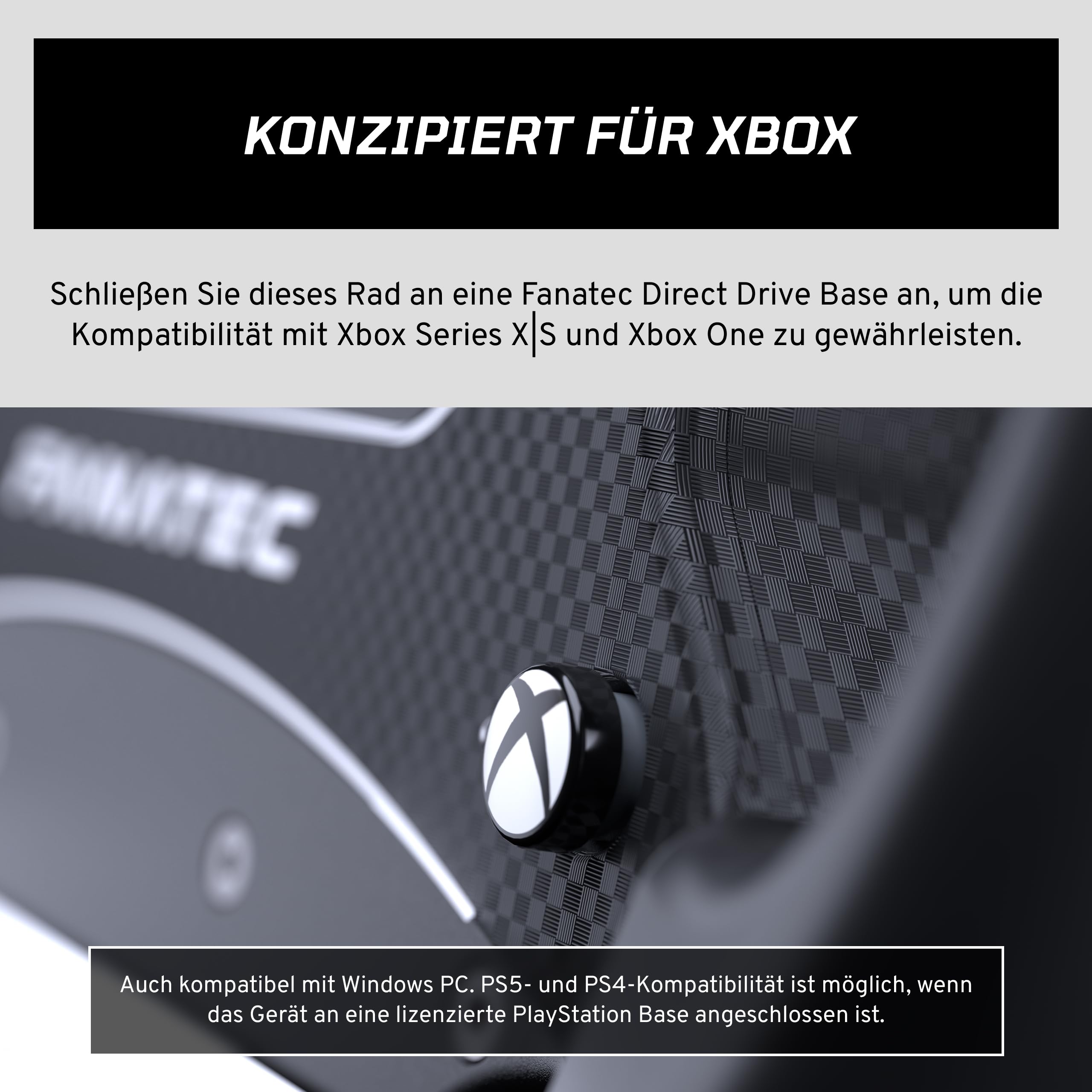 FANATEC Sim Racing CSL-Lenkrad GT3 PC Xbox OLED-Display QR2 Lite
