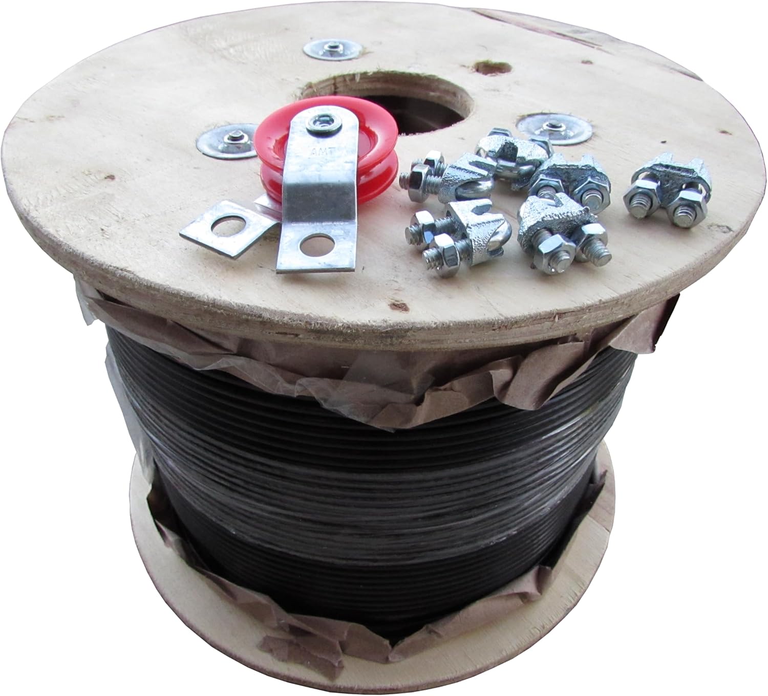 Dog Run Aerial Overhead Trolley - Heavy Cable for Small to X-Large Dogs Tie Out Runner (75 ft)