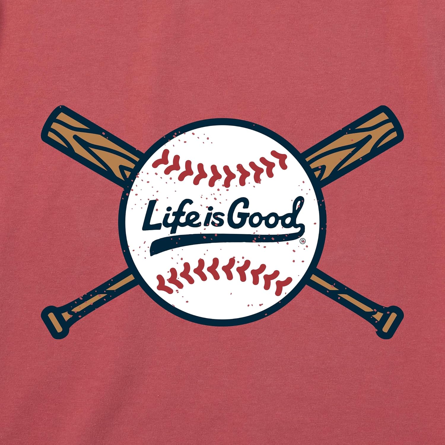 Life is Good Men's Crusher Tee Shirt, Short Sleeve Cotton Graphic T-Shirts, Baseball and Bats