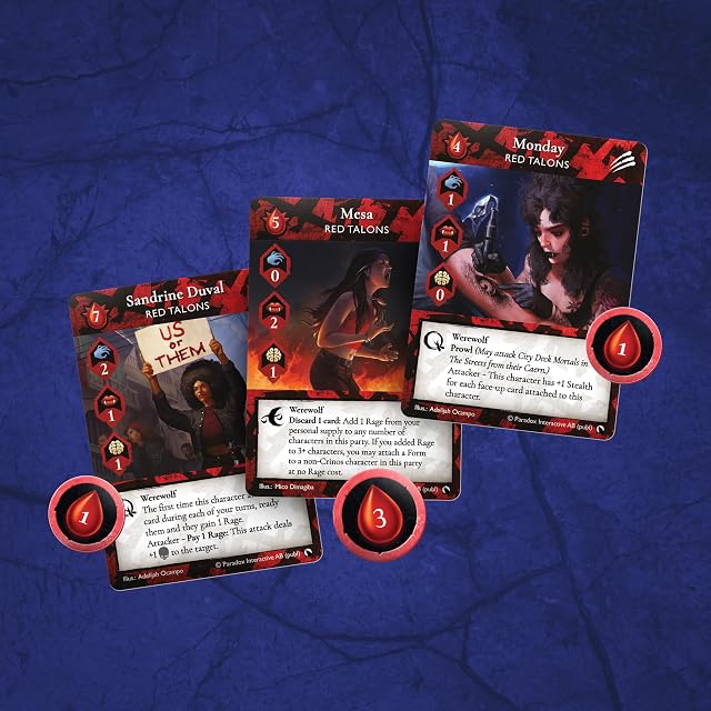 Foto 4 de 6 de Renegade Game Studios: Vampire: The Masquerade Rivals Juego de cartas expandible: Hombre lobo: colmillo…