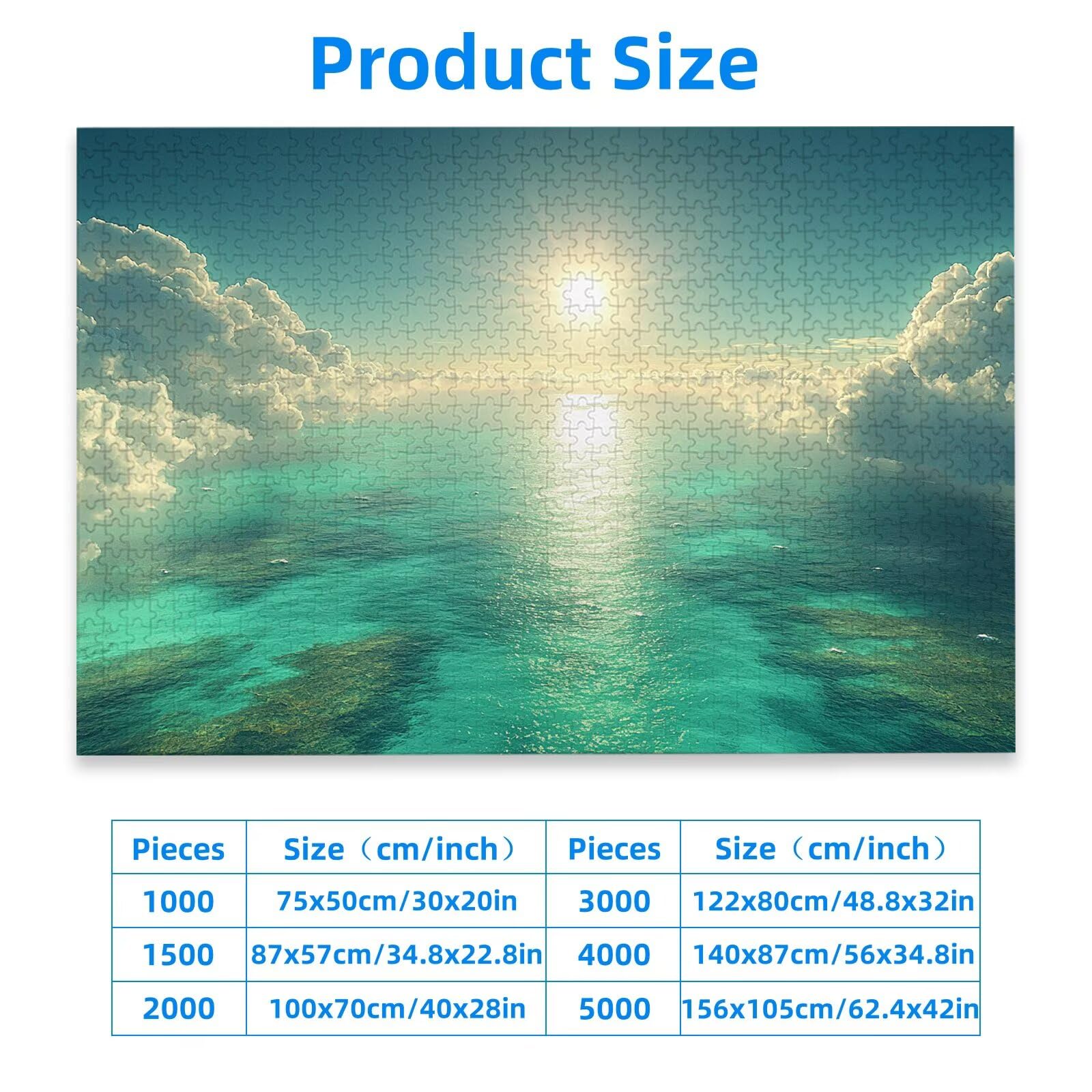 Puzzle 1000 sztuk oceanu, puzzle krajobrazowe 1000 sztuk dla dorosłych i nastolatków, drewniane puzzle z wykwintnym opakowaniem, rodzinne gry edukacyjne, dekoracje domu, prezent dla dorosłych-3289