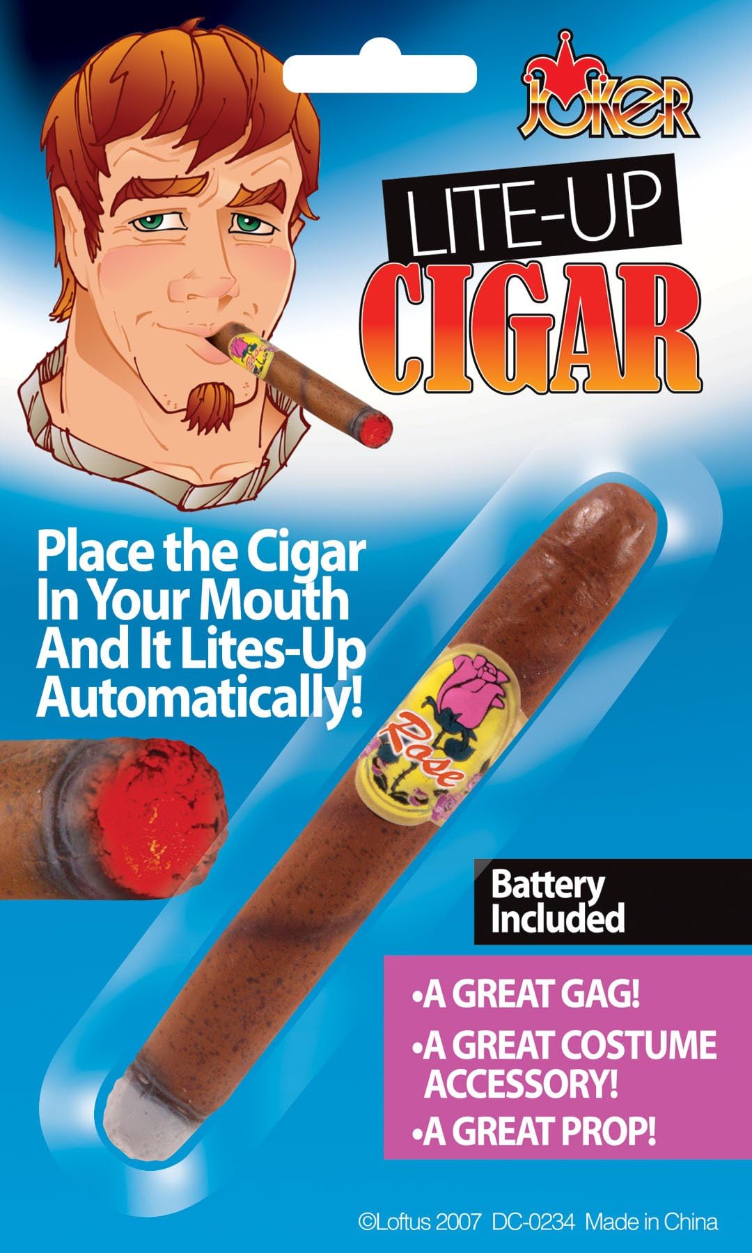 False self-igniting cigar