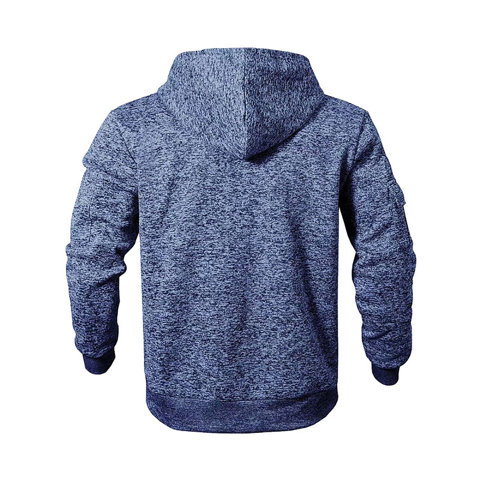 Generisch Jacke Damen üBergangsjacke Schweres, gepolstertes -Sweatshirt für Herren mit Kation-Arbeitskleidung, Tasche, Kapuzenreißverschluss, Trendsport-Sweatshirt