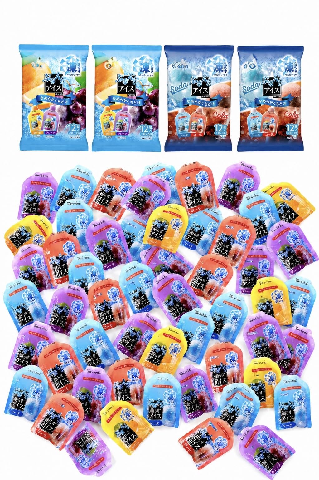 Amazon.co.jp: 凍らすアイス 4種アソートセット、コーラ・ソーダ