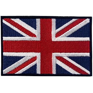 British Union Jack Emblème Drapeau de l’Angleterre Royaume-Uni Grande Bretagne Brodé à Repasser ou à Coudre Patch - Les Beatles, Paul McCartney, John Lennon, RIngo Starr, George Harrison