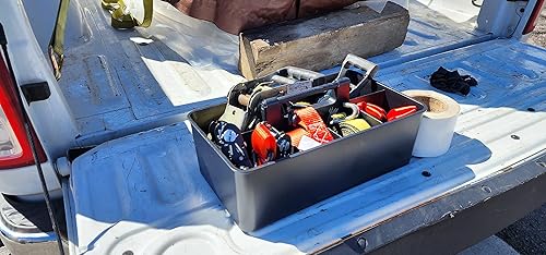 Miniatura 8 de Carrito portátil grande comercial, apilable, negro, para suministros de limpieza, herramientas, organizador de transporte multiusos fabricado en