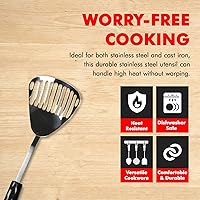 Vista 2 de Chef Craft Select Espumadera Ranurada Resistente, 13 pulgadas, Acero Inoxidable