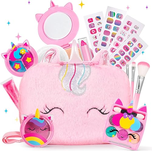 Miniatura 12 de ULOVEME Kit de Maquillaje Real para Niñas - Real, No Tóxico, Juguete de Maquillaje Lavable - Regalo de Juguetes Umicorn para Niñas de 3 4 5 6 7 8 9
