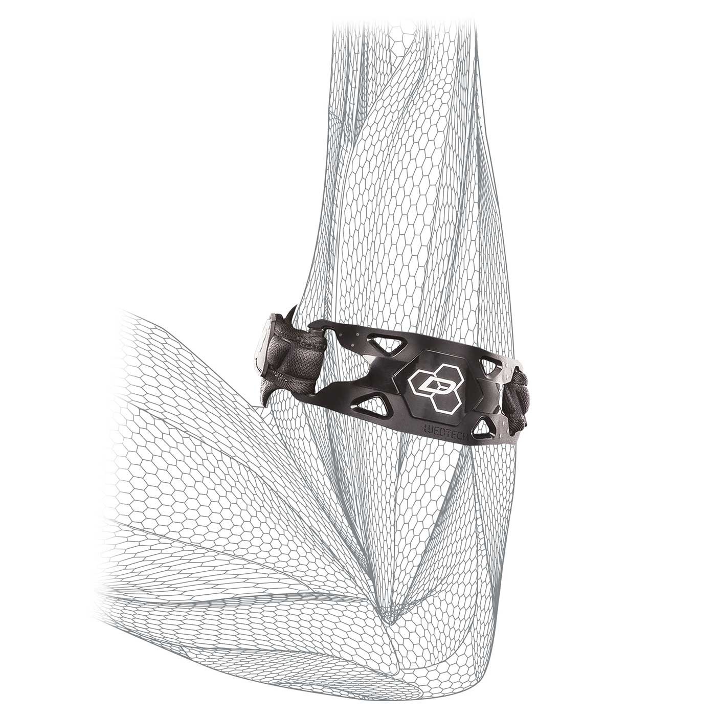 DonJoy Performance WEBTECH Tennis Elbow Strap, Tennis Elbow and Golfer's Elbow, Tendonitis Pain Relief Compression Support Brace - Large/X-Large - Black