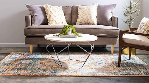 Miniatura 3 de Unique Loom - Alfombra estilo tradicional de Rosso Collection, Polipropileno, Beige