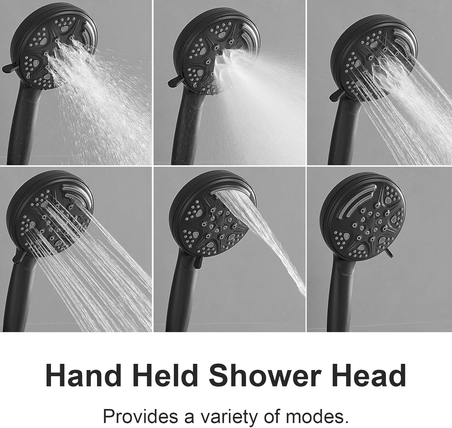 BWE Bathroom Luxury Rain Mixer Shower Combo Set Wall Mounted Multifunctional Shower Sprinkler Rainfall Shower Head System Matte Black Finish Shower Faucet