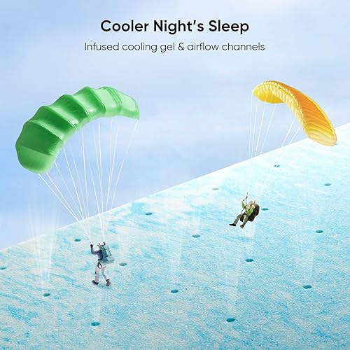 Miniatura 5 de Marsail Cubrecolchón de espuma viscoelástica de 3 pulgadas, con infusión de gel refrescante, protector de colchón suave para sofá cama, caravana,