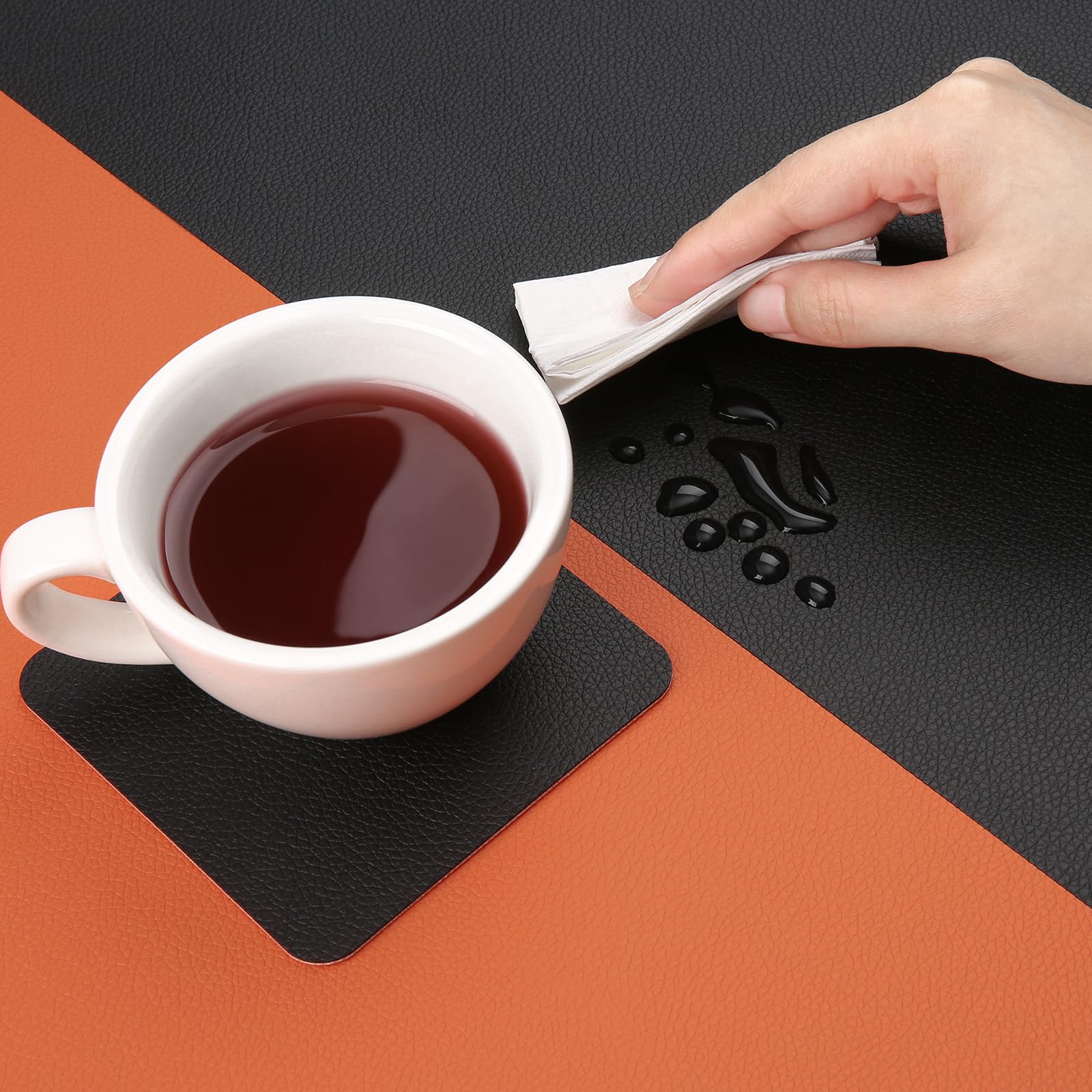 Myir JUN Leather Table Mats and Coasters - Image 3