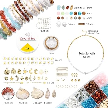 RACIOCK Jewelry Making Supplies Kit with 1 Pearl Necklace for Adults Women