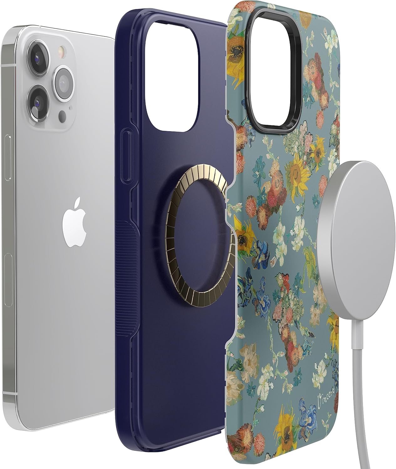 Casely iPhone 13 Pro Case | Van Gogh | Vincent's Flowers | Bold Protective Design | Compatible with MagSafe