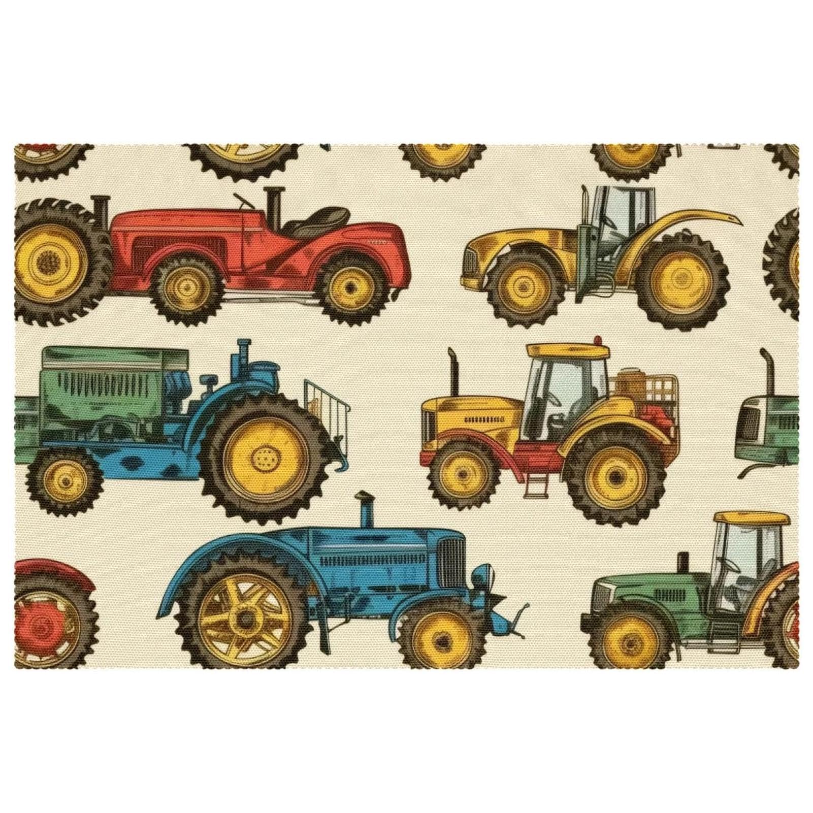 Set de table tracteur pour décoration de table de cuisine rustique