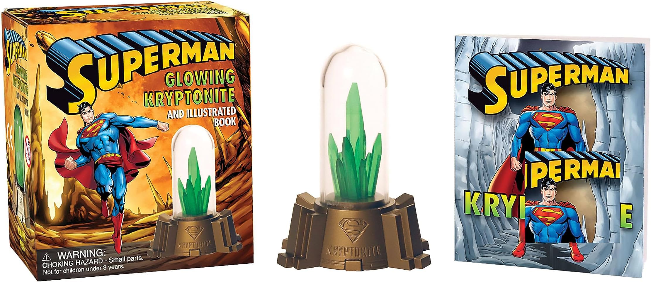 Superman: Glowing Kryptonite and Illustrated Book (Mega Mini Kits) Paperback – 23 April 2013