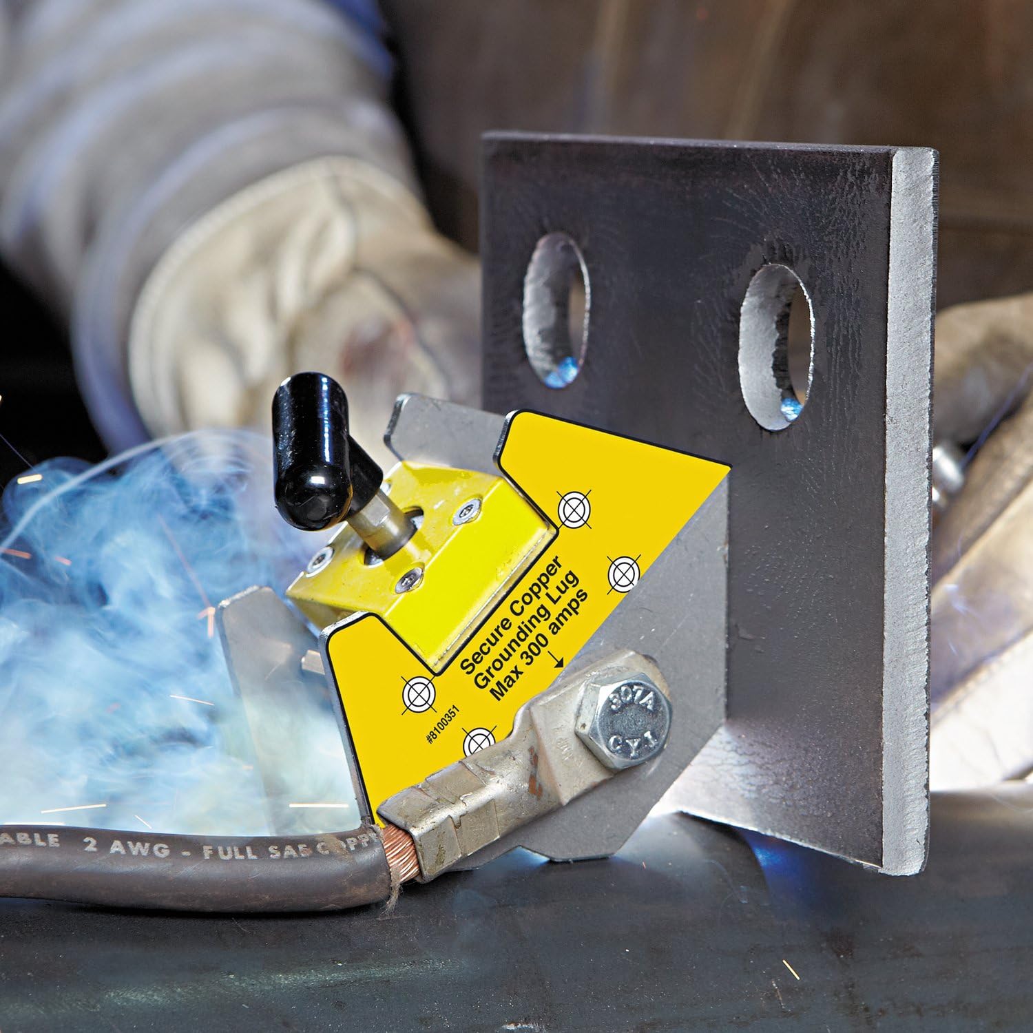Magswitch Mini Multi Angle Welding Magnet - for Metal Fabrication Welding Accessories and Tools, with 300 Amp Grounding Clamp Holder and Magnet On/Off Capabilities, 150 lb Holding Force
