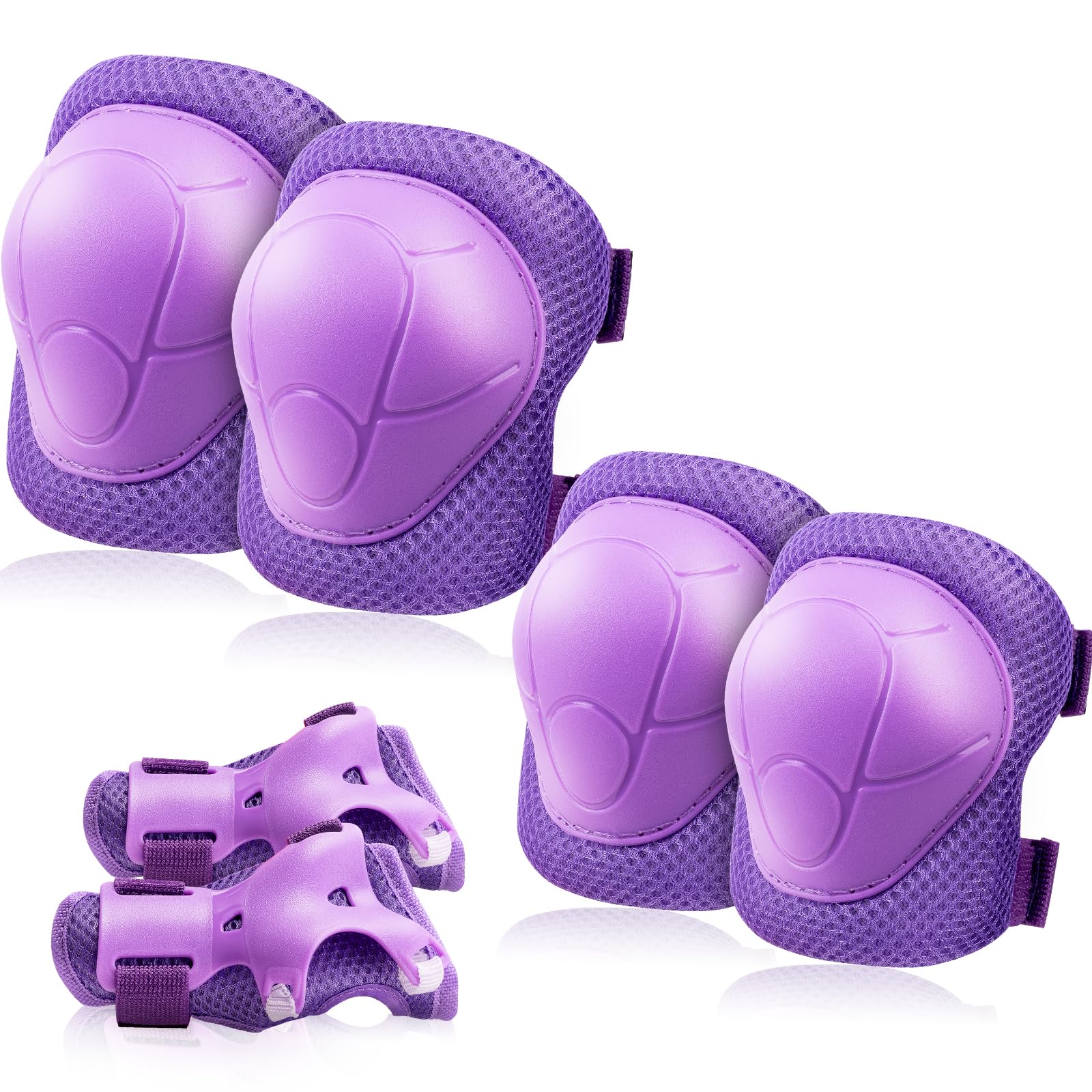 Knieschoner Kinder Schoner Inliner Protektoren: [6er Set] Schützer Inline Skates Knieschützer Skateboard SchutzausrüStung Knie und Ellenbogenschützer für Kinder