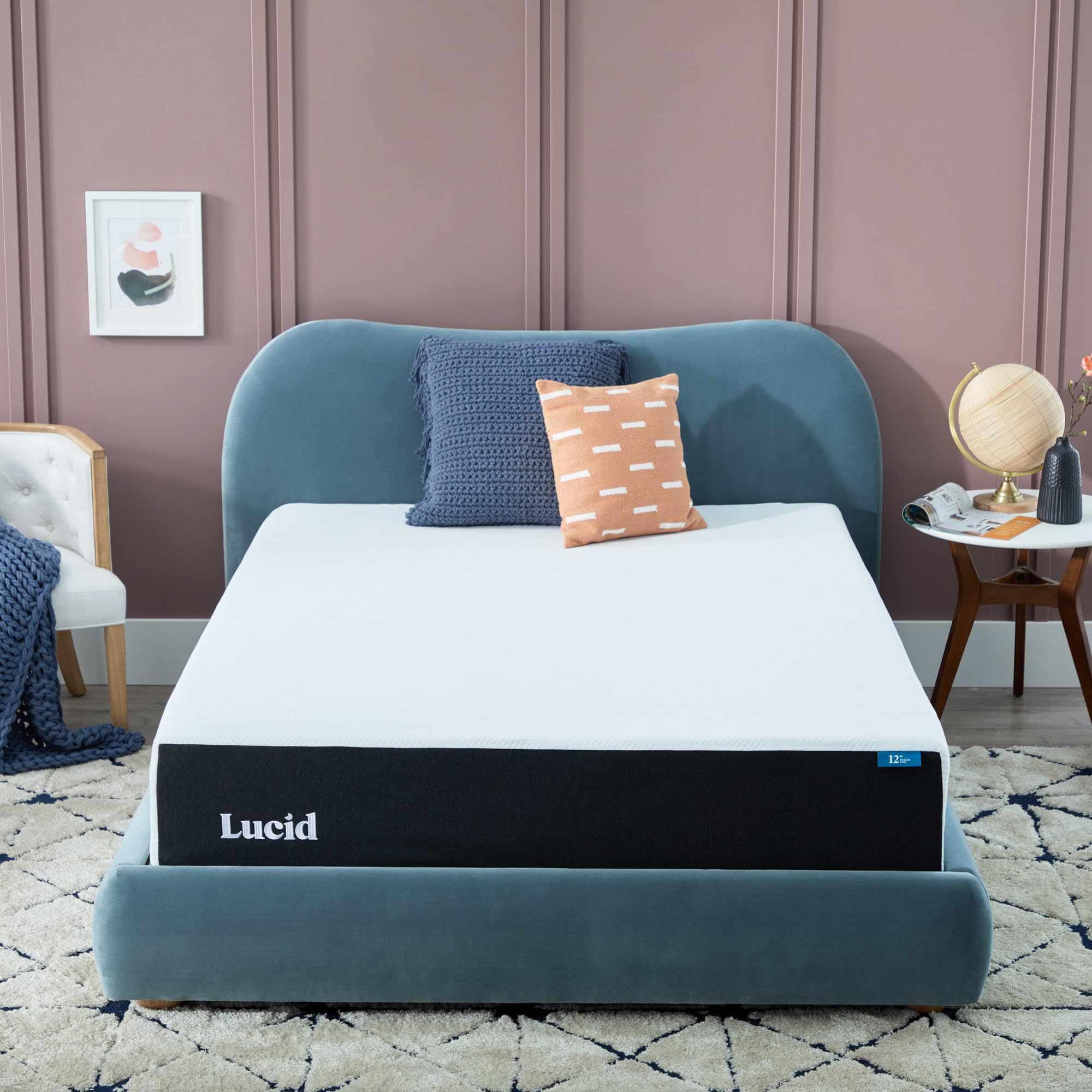Lucid 12 Inch Plush Gel Memory Foam Mattress