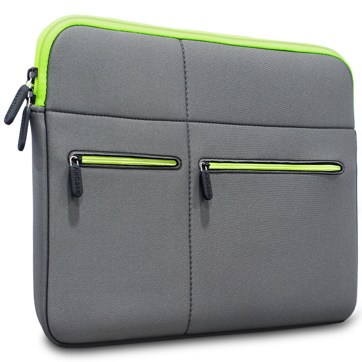 AirCase Premium Laptop Bag with 6 Pockets fits Upto 15.6" Laptop/MacBook, Wrinkle Free, Padded, Waterproof Light Neoprene case Cover Sleeve Pouch, for Men & Women, Grey- 6 Months Warranty 30 81weTJPAMWL. SL1500