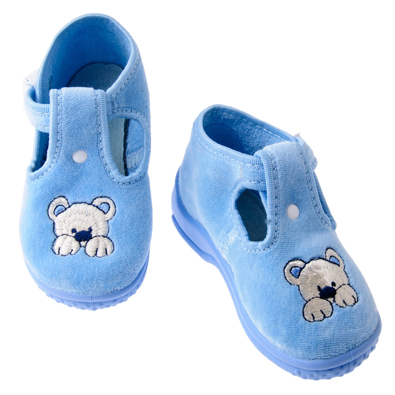 Zetpol Embroidered Cute Bear Children Shoes (Blue) (24 Europe - 8 US)