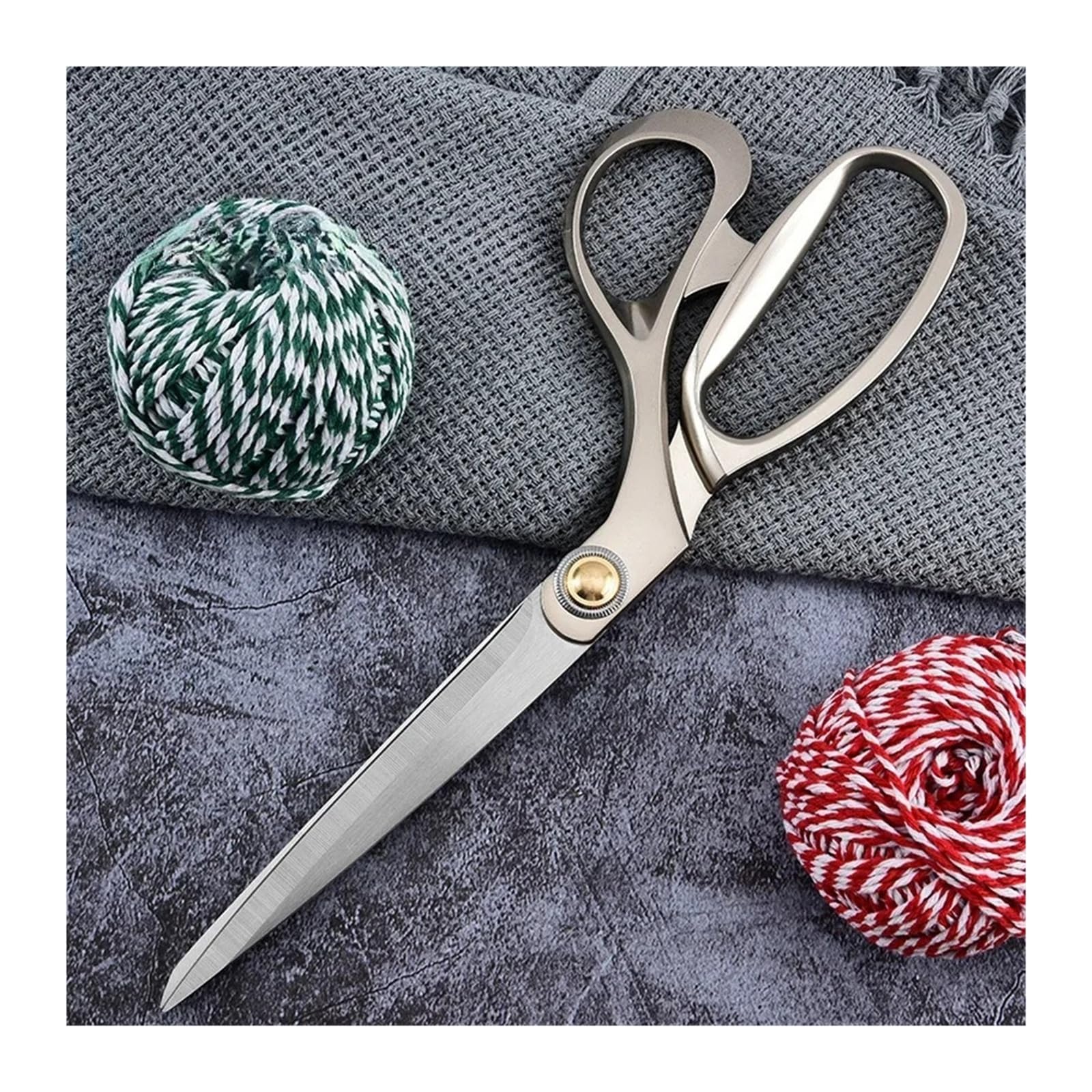 Tijeras de sastre totalmente acero, tijeras ropa tela costura inoxidable(Small-1pc)