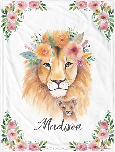 Miniatura 8 de Manta de bebé personalizada con llama, manta de bebé para niña pequeña, manta de bebé floral con nombre que recibe manta de bebé, manta de felpa