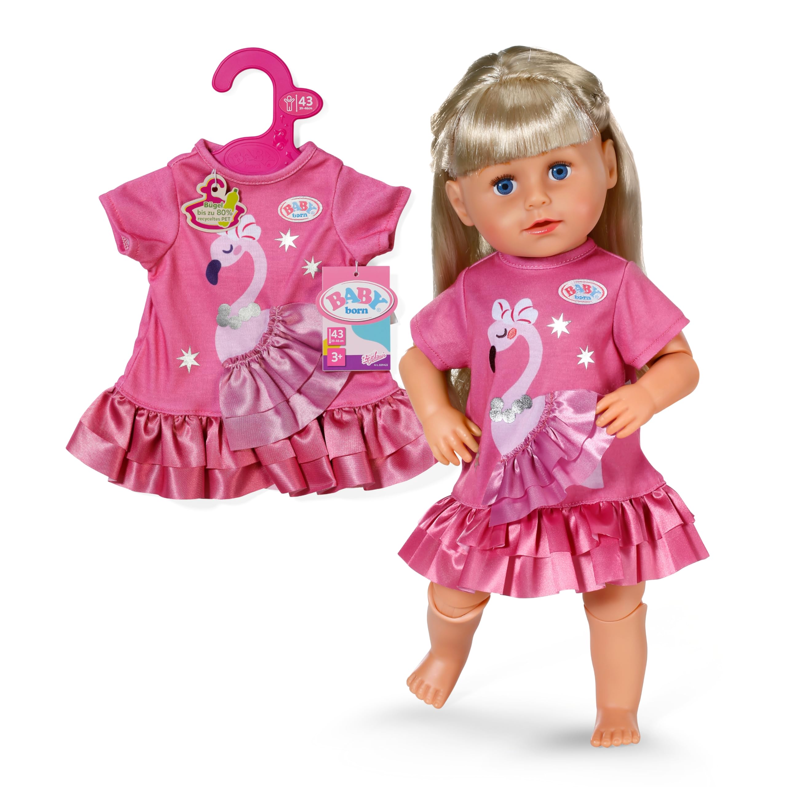 BABY born Pink Flamingo Dress for 43 cm Dolls