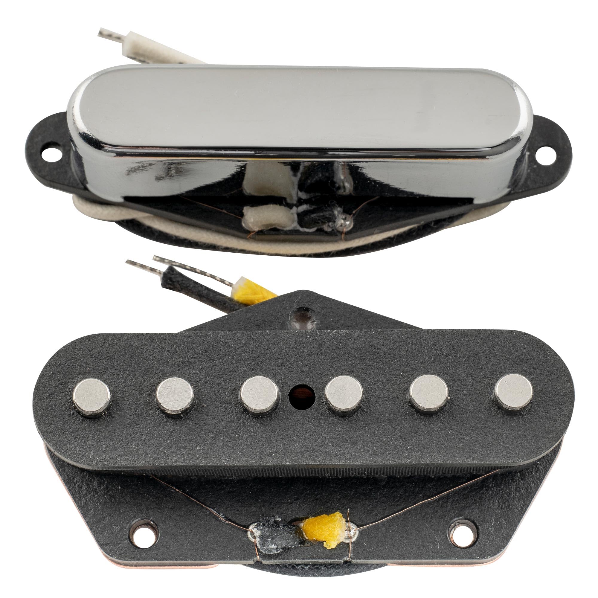 Musiclily Pro TL-50S Alnico 5 Pick up Single Coil Manico Ponte Set per Chitarra Elettrica tipo Tele, Cromato