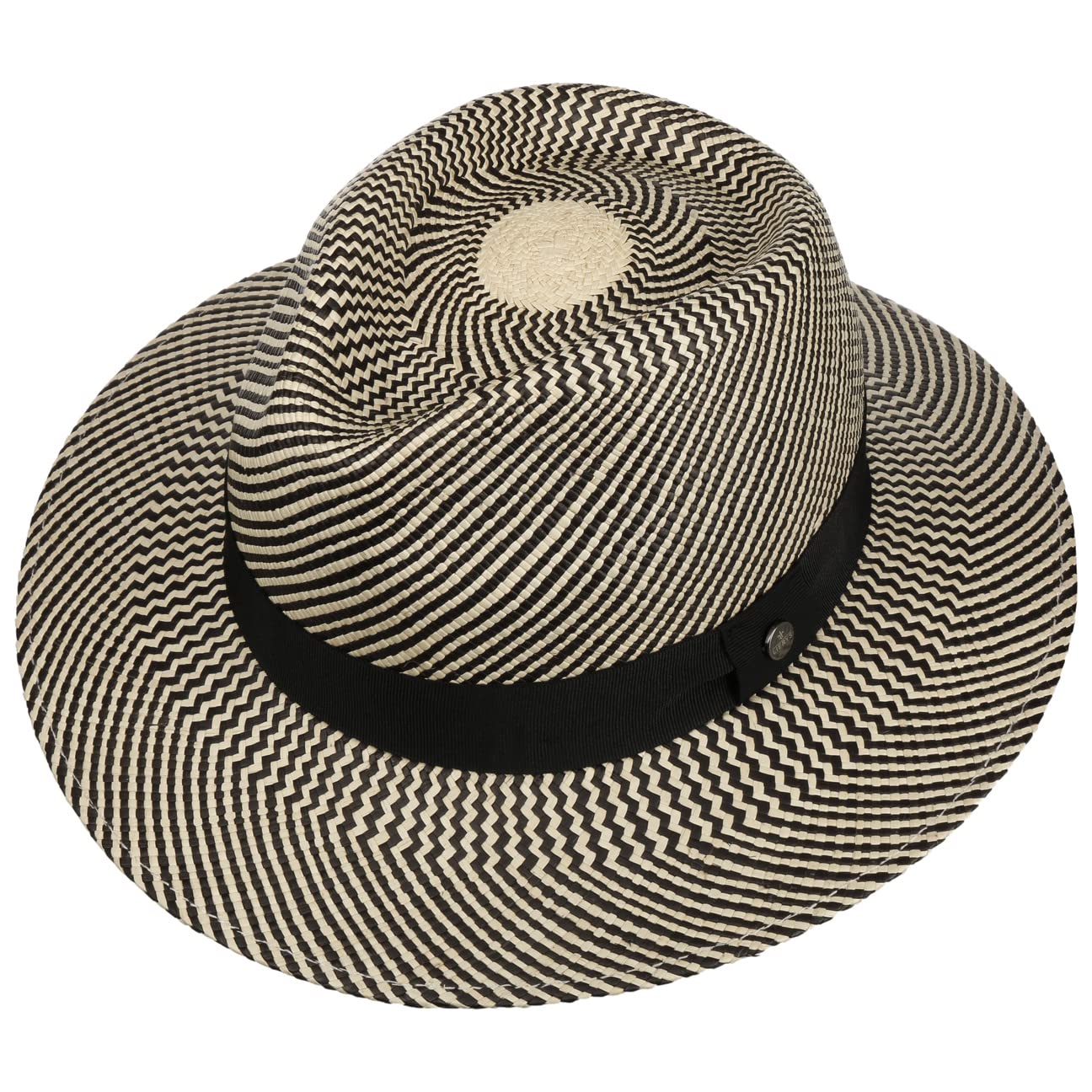 LIERYS Twotone Stripes Traveller Panamahut UV-Schutz 50+ Made in Ecuador