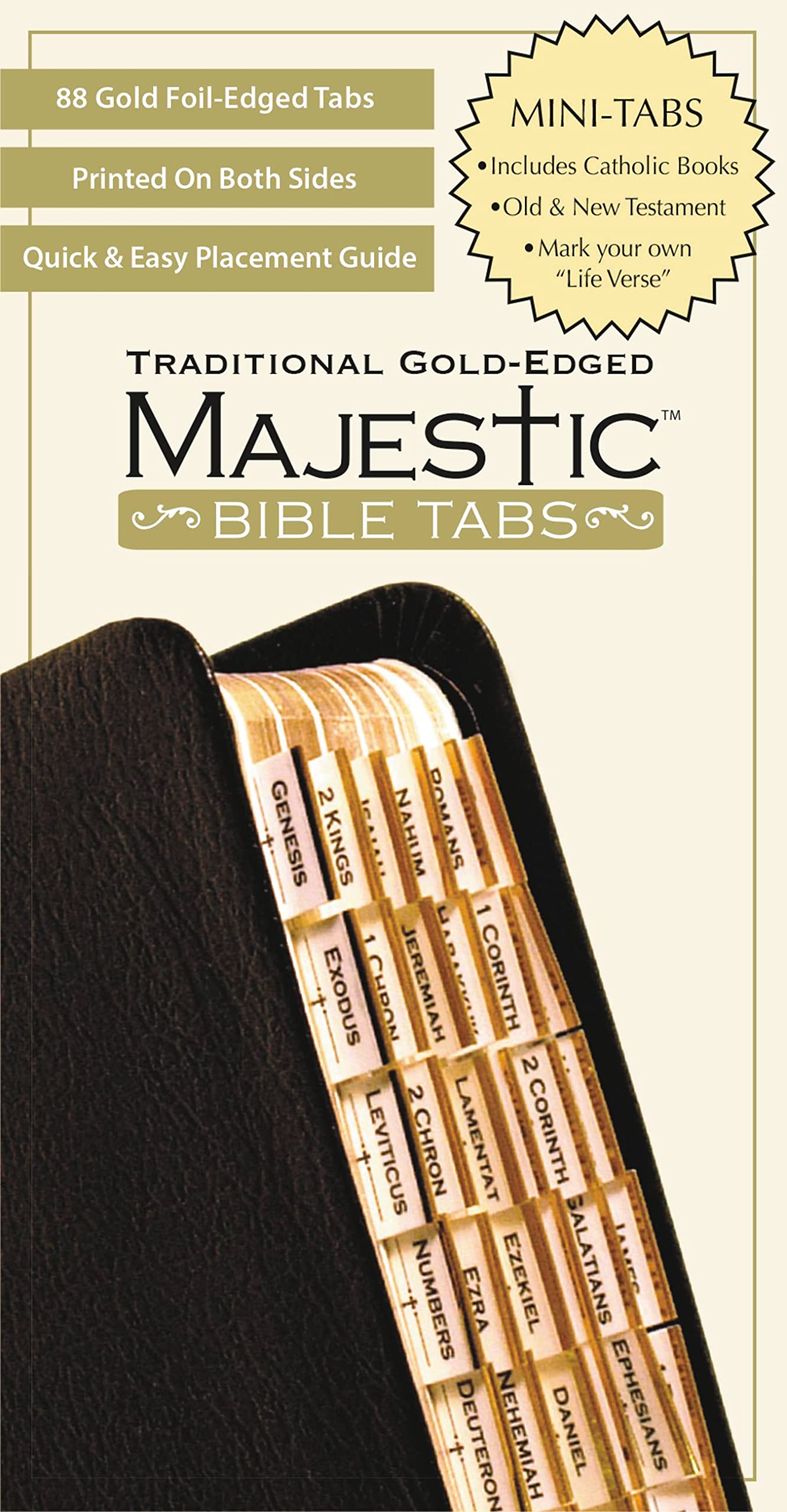 Majestic Traditional Gold Bible Tabs mini Novelty Book – October 1, 2008