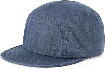 5 Panel Flat Brim Baseball Caps Vintage Washed Cotton Soft Bill Trucker Hats Short Brim Strapback Hip Hop Biker Board Cap