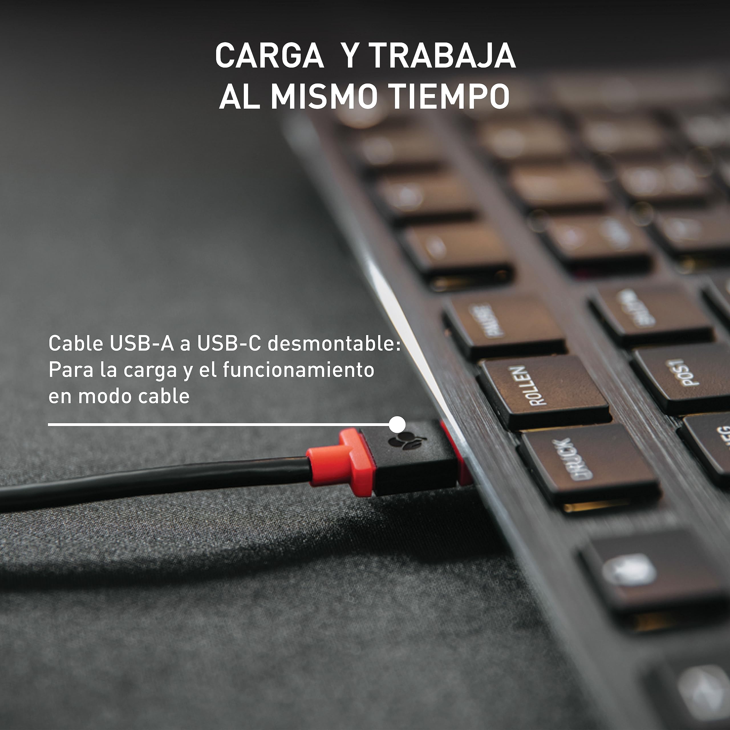 Cherry KW X ULP, Teclado Mecánico Ultraplano de Alta Gama, Distribución de Teclado Alemán (QWERTZ), Inalámbrico, Multidispositivo para hasta 4 Dispositivos, Recargable, Negro