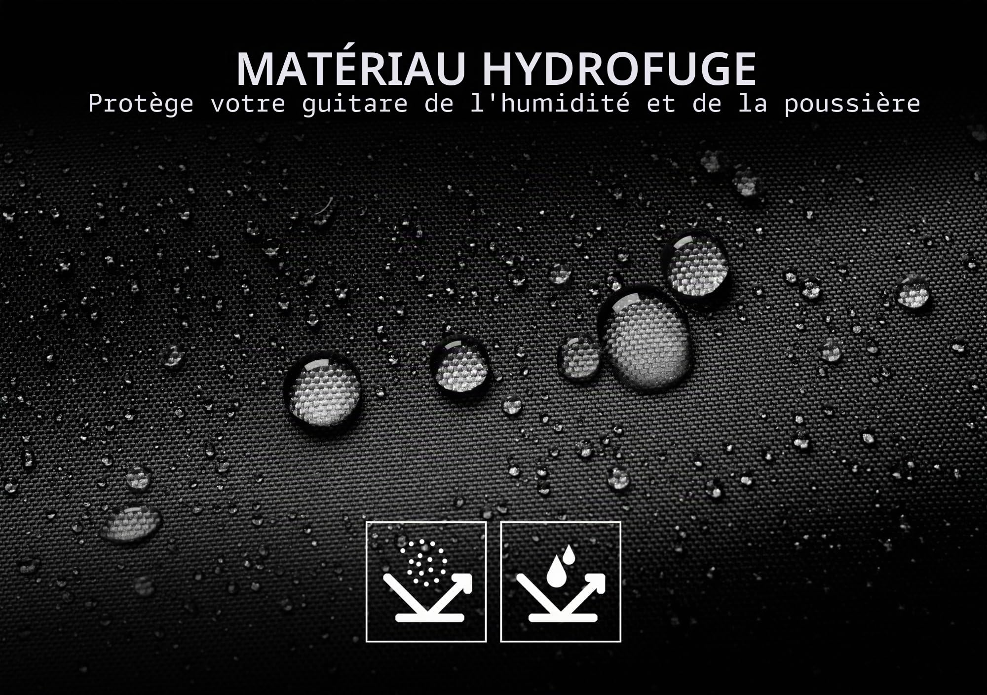 Rocktile Housse pour Guitare Classique - Coffre Rigide Robuste au Look Classique
