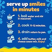 Vista 4 de Kraft Mac & Cheese Macarrones con queso para cena SpongeBob SquarePants, caja de 5.5 oz (paquete de 5)