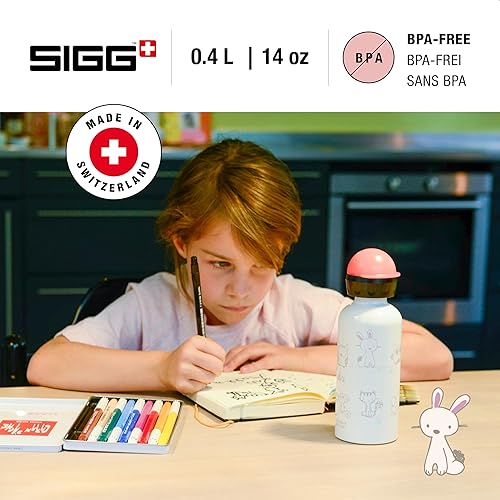 Miniatura 2 de Sigg - Botella de agua para niños - KBT - Fabricado en Suiza - Sabor neutro - A prueba de fugas - Ligero - Escuela, Deportes - 14 Oz
