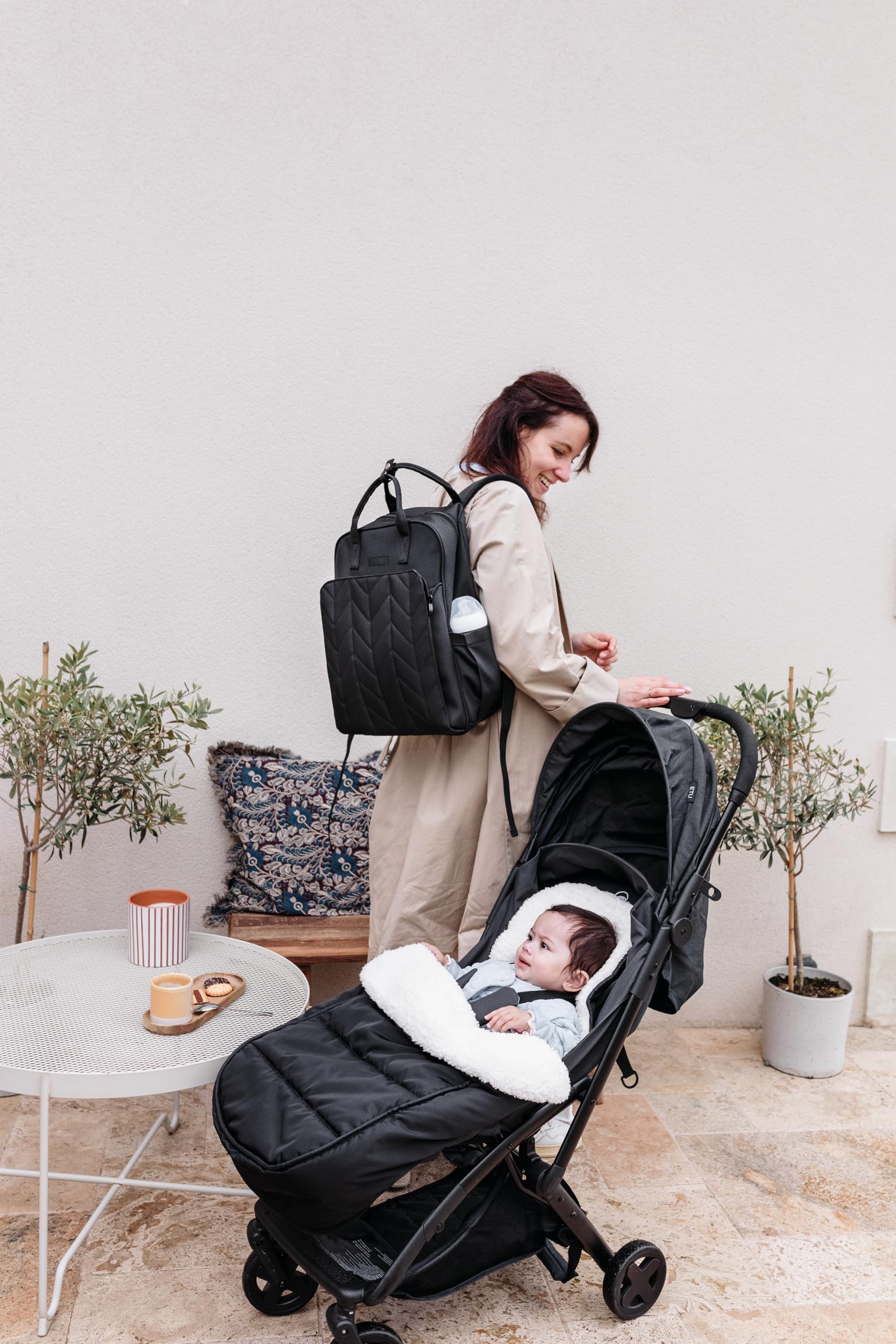 Tinéo - Chancelière Bébé - Chaud - Hiver - Sherpa - Déperlante - Universelle - 6/18 mois
