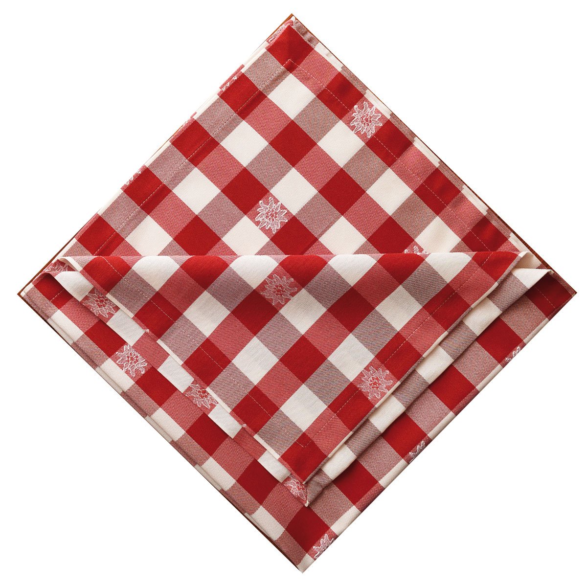 Mitteldecke Landhaus-Stil – 82x82 Cm, Grün-weiß Kariert Mit Hirsch-Motiv, Für Küche & Esszimmer